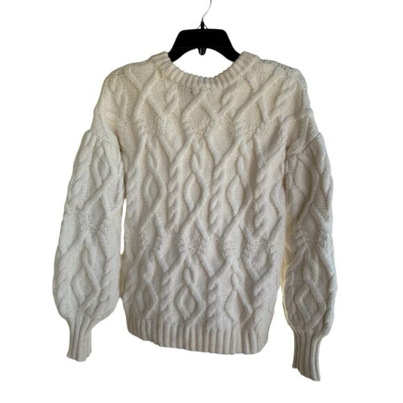 1. State Ivory Cable Knit Sweater - Picture 1 of 9